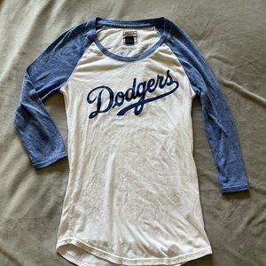 PINK Dodgers Baseball Shirt // S